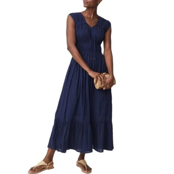 NWT J. McLaughlin Minna Maxi Dress in Navy Size Medium - Picture 2 of 5